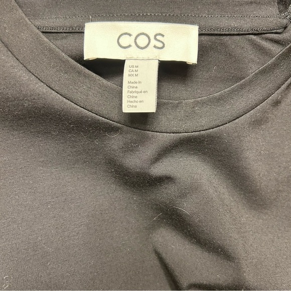COS Black Oversized Boxy Long Sleeve Tee SZ M - Picture 4 of 5